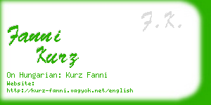 fanni kurz business card